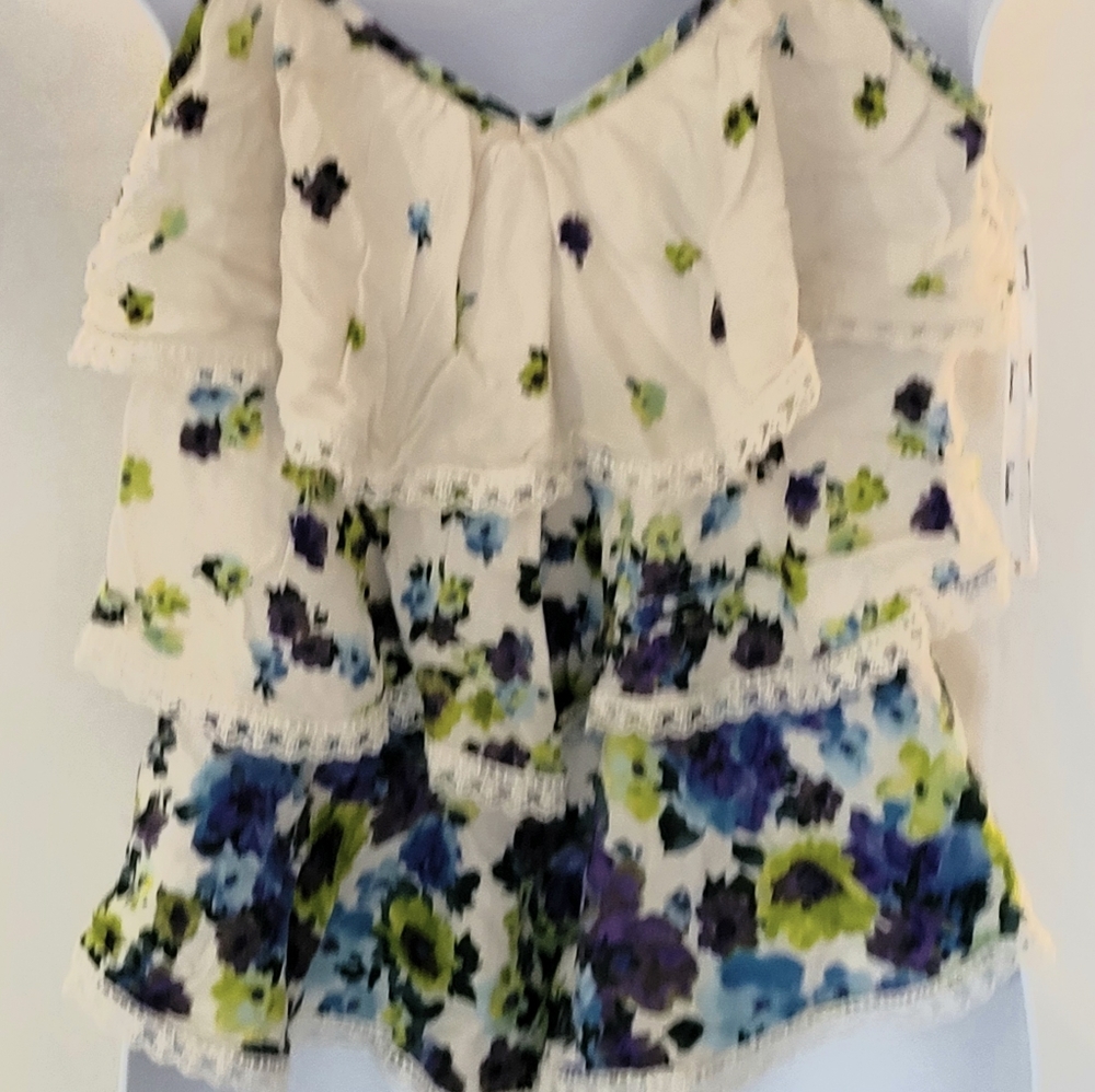 Women,s floral Marineblu tank top